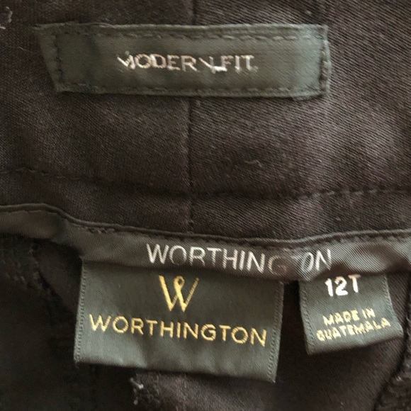 Worthington Black Career Modern Fit Women Pants 12 Tall - Picture 6 of 8